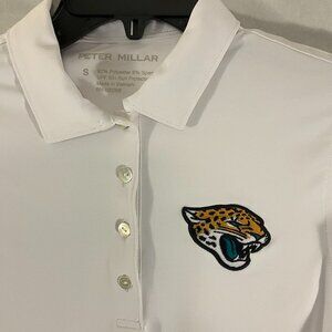 Peter Millar UPF 50 + Sun Protection Polo, Jacksonville Jaguars Logo, size SMALL